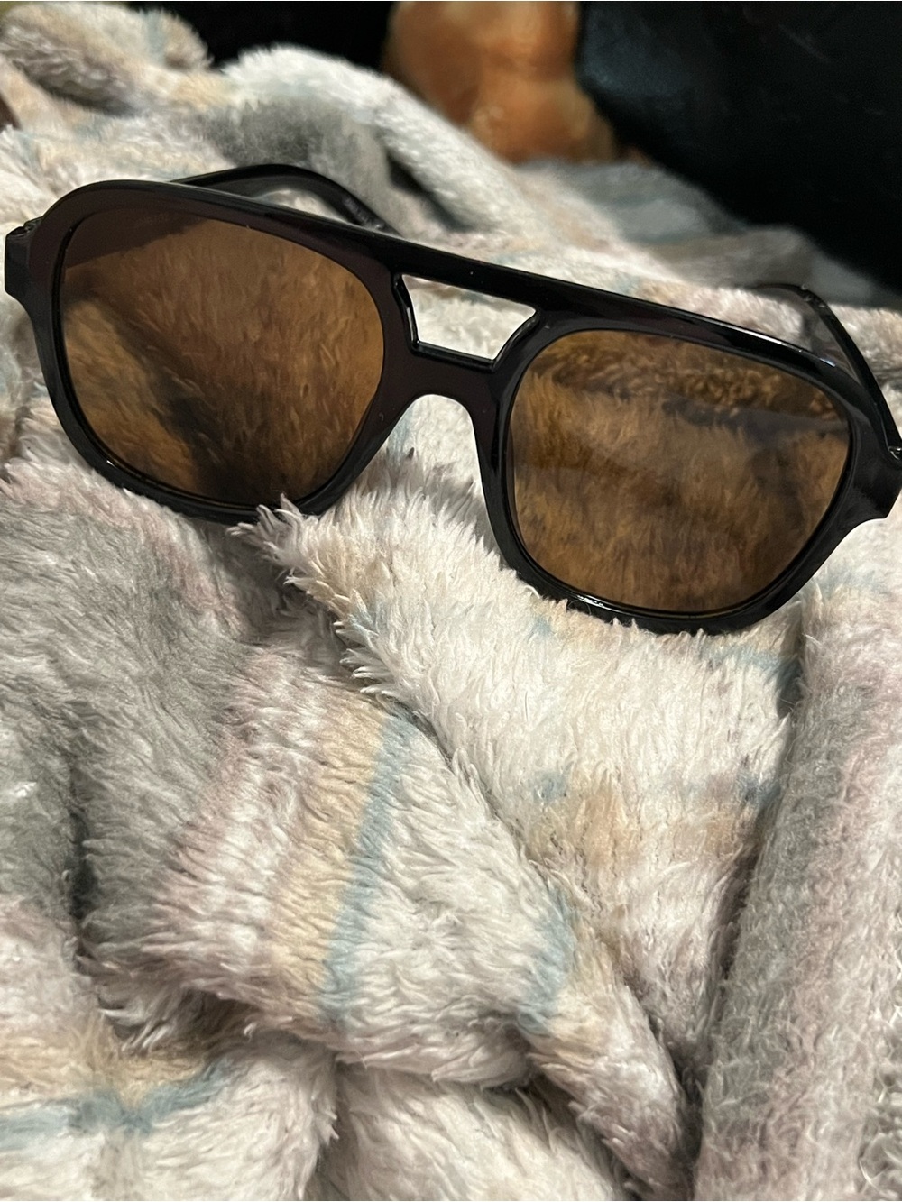 Aire- Men's Black Whirlpool Frame Sunglasses with Cinnamon Tint Lenses